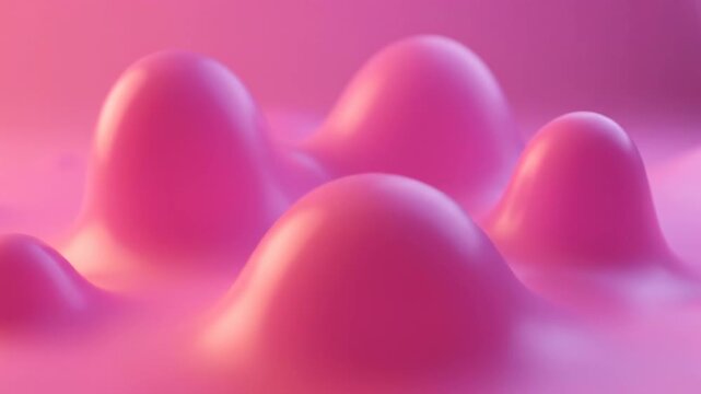 Abstract animated background featuring smooth pink rubber-like shapes subtly morphing and expanding in a seamless looping pattern vibrant, organic, texture