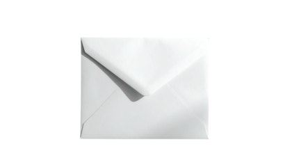 White envelope with shadow, centered against black background