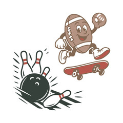 A collection of funny cartoon insect and animal illustrations featuring an ant, spider, and friendly monster character vector art for children