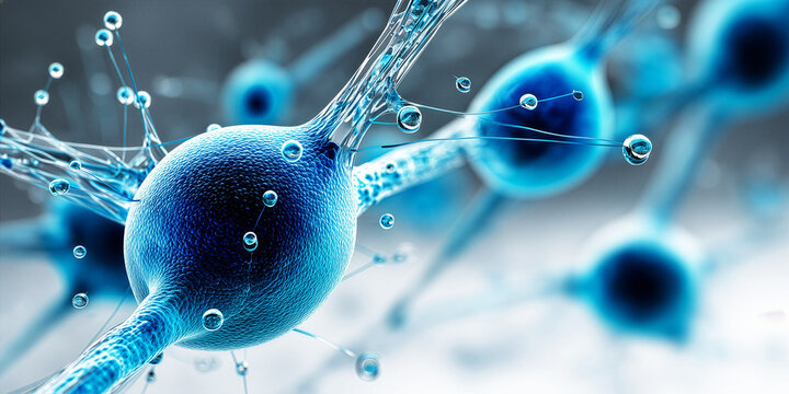 Advanced Neural Structure Showing Molecular Connections - Powered by Adobe