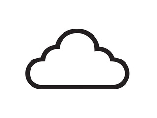 Cloud icon vector illustration solid black white background sky element