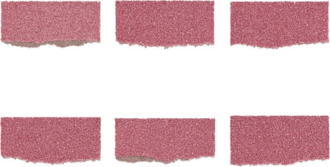 Torn Textured Paper Pieces Collage Set in Various Shades of Red