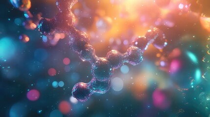 Molecule structure connecting genetic cells and microscopic particles