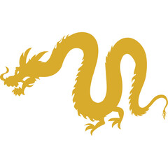 Fototapeta premium Chinese Dragon Mythical Silhouette