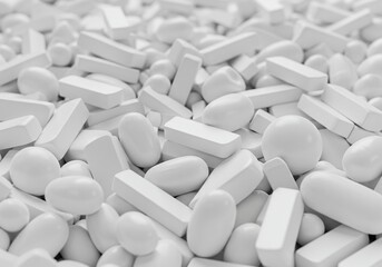 An expansive and serene accumulation of numerous white elements, forming an immense and pristine collection. Abundance and purity ,pile ,quantity ,immense