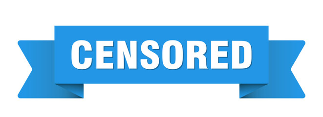 censored ribbon isolated on transparent background. censored ribbon