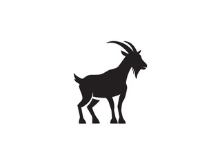 Goat icon vector illustration solid black on a white background