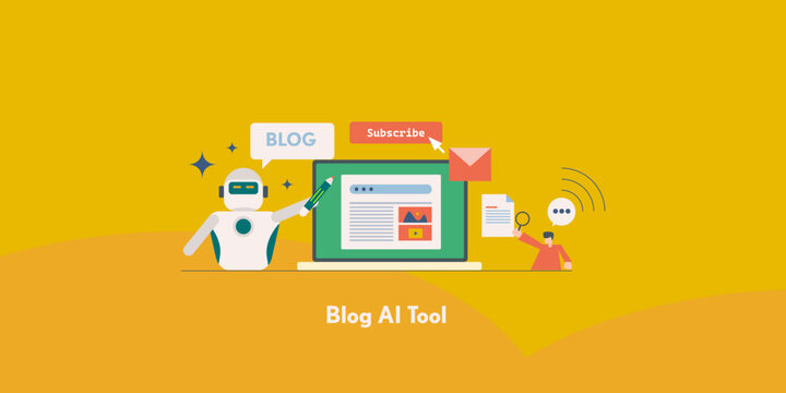 Blog AI automation platform, generates content and visuals for SEO, automate email delivery to subscribers and engage blog visitors with chat response.