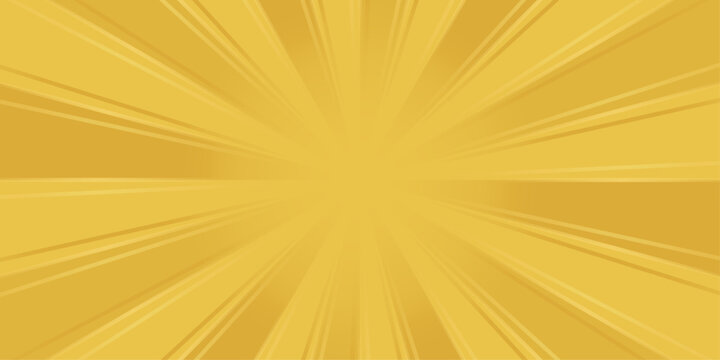 金色の放射光背景／ゴールドの集中線サンバーストベクター | ベクター素材 バナー コピースペース カード