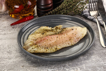 Baked tilapia fish with spices