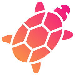 Obraz premium turtle gradient fill icon