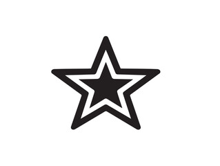 Star icon vector illustration solid black on a white background