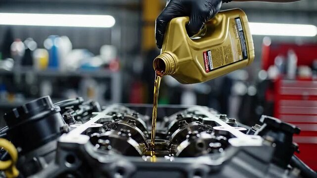 Engine oil change maintenance car repair automotive service mechanic lubricant motor vehicle fluids