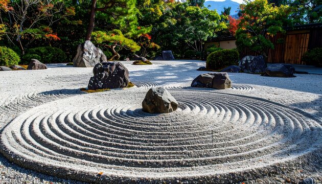 Zen garden landscape