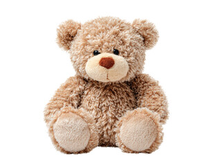 Soft teddy bear plush toy cute cuddly brown sitting child friendly comforting