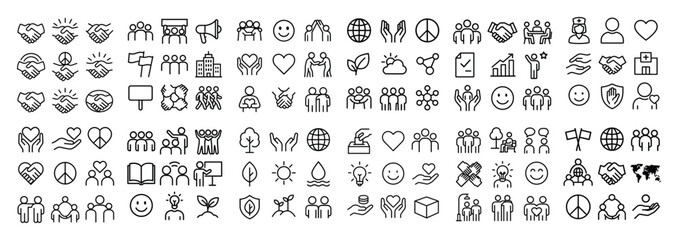 Fototapeta premium Diverse community icons collection