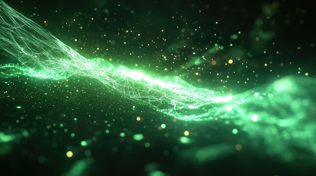 Green digital energy transferring data particles technology