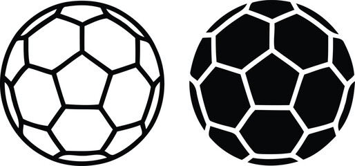 Obraz premium Two stylized easter eggs with soccer ball pattern