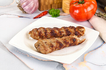 Beef kebab minced meat shashlik