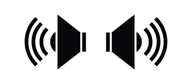 Vector audio speakers sound volume icon graphic