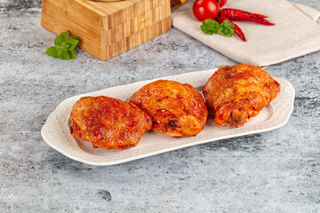 Baked marinated crispy chicken tighs