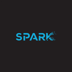 Typography Text Spark  Design Logo Inspiration.