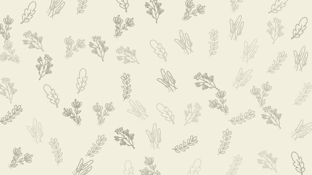 floral pattern background of pale cream background with delicate leaf and stem pattern. Perfect for naturethemed designs, botanical prints, stationery, or invitations. Versatile and elegant.