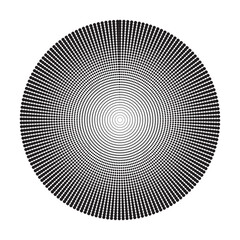 Halftone Black Circle Gradient