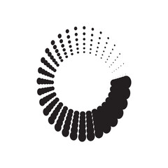 Circular Halftone Dot Swirl