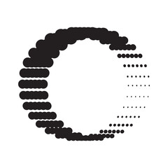 Crescent Moon Halftone Shape