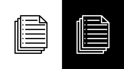 Document With Icon Set Design