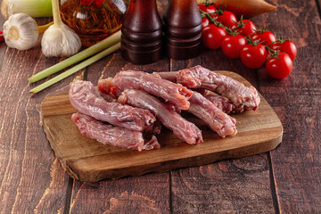 Raw chicken neck for cooking