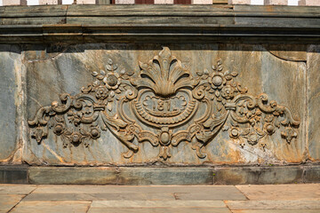 Sculpture in staircase in São Francisco de Assis Church
