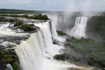 Beautiful view to Iguaçu Falls waterfalls in Paraná state