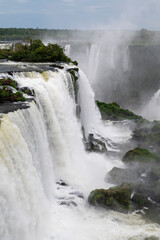 Fototapeta premium Beautiful view to Iguaçu Falls waterfalls in Paraná state