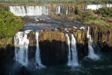 Fototapeta premium Beautiful view to rainforest waterfalls in Iguaçu Falls