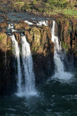 Obraz premium Beautiful view to rainforest waterfalls in Iguaçu Falls