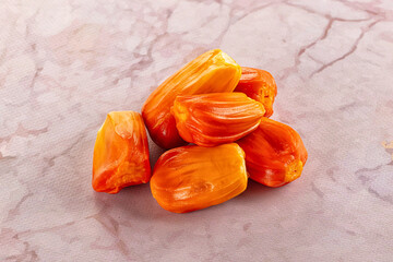 Red sweet juicy tropical red jackfruit