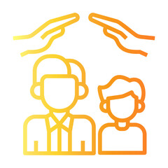 parenting Line Gradient Icon