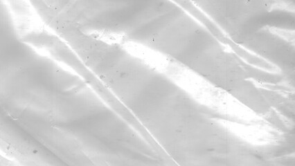 Obraz premium Shiny Wrinkled Transparent Plastic Film Texture, High Contrast Monochromatic White Gray Background, Dust Residue Window Digital Effect