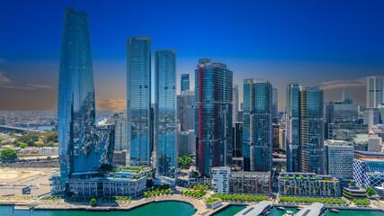 18 November 2025 Panoramic night view of Sydney Harbour and City Skyline of NSW Australia beautiful...