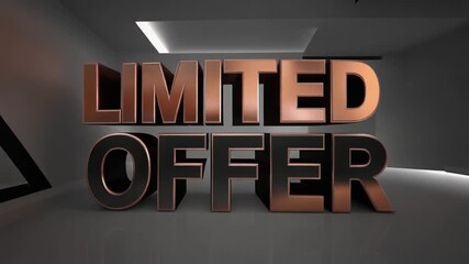 Elegant limited time offer design in a modern, bright architectural space perfect for sleek business promotions and advertising campaigns now