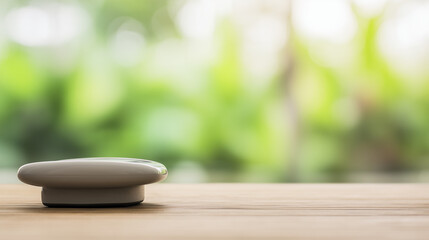 weighing. Weighing scales on a wooden floor, softly lit with a minimalist composition symbolizing health and balance. wellbeing guides.