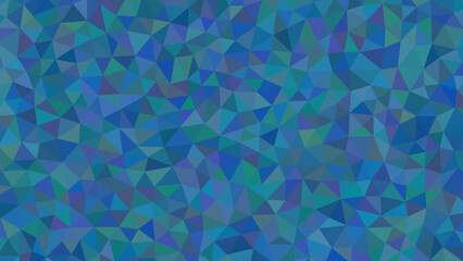 An enchanting blend of blue and green tones, a harmonious composition of geometric figures, producing a visually striking and complex triangular art