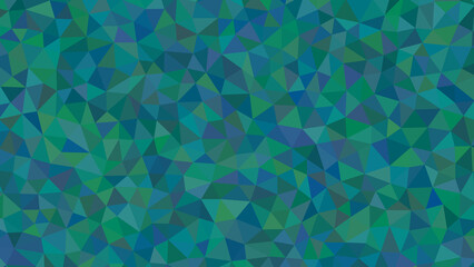 A captivating mosaic of green and blue triangles forms a stunning abstract background, ideal for adding visual interest and depth to any project