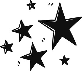 Obraz premium A set of colorful vector star icons and glossy gold star shapes for web design and Christmas celebration decoration