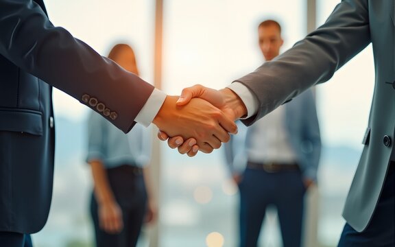 Teamwork and partnership, business collaboration concept of joint teamwork. Building a business team and cooperation. High quality