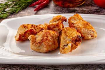Grilled chicken meat kebab barbecue