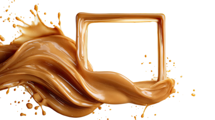 Chocolate liquid splash illustration vector isolated on white