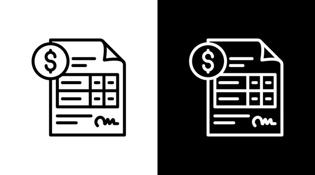 Invoice With Icon Set Design